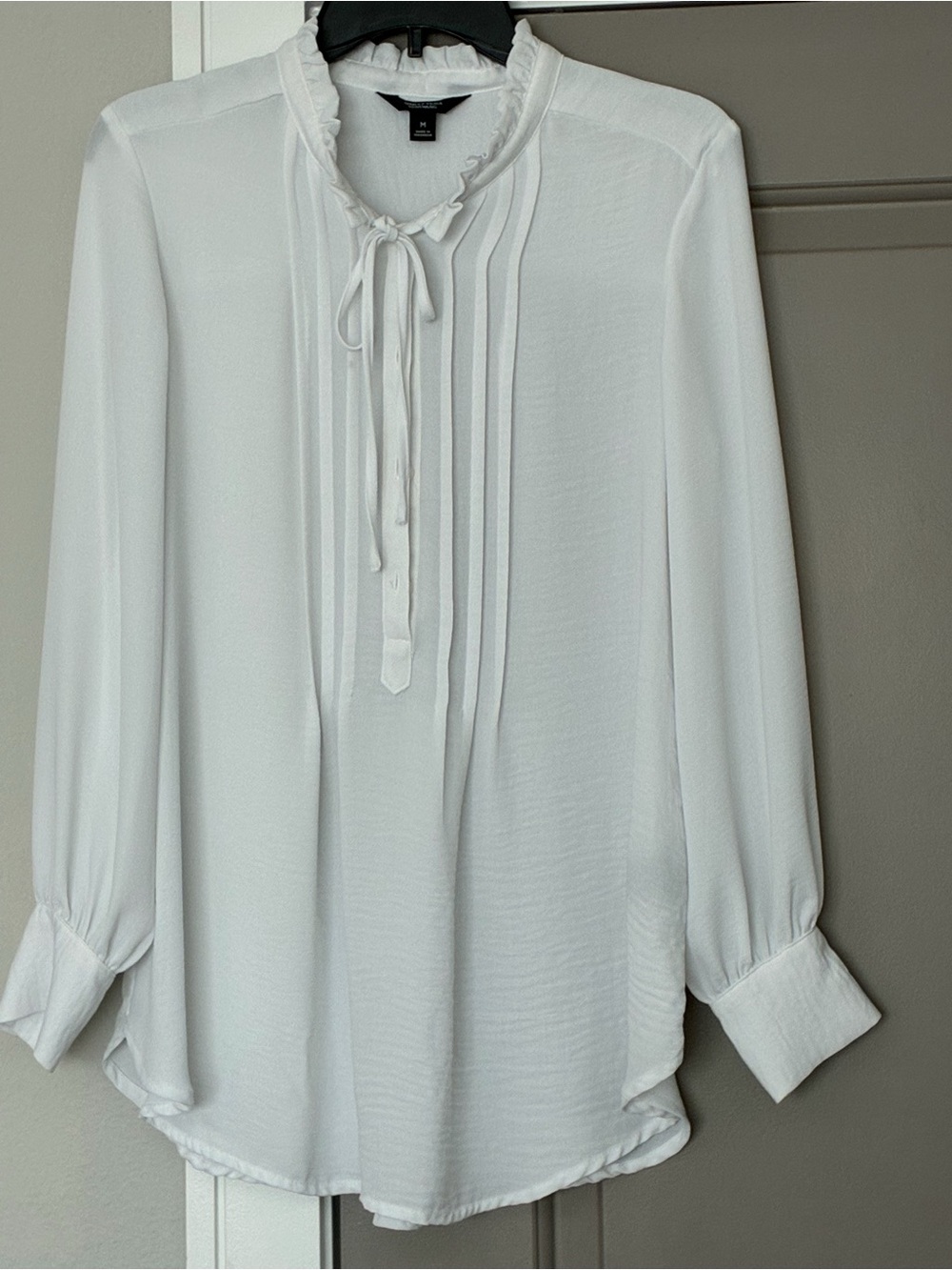 Simply Vera Wang Ruffle Tie-Neck Pintuck
